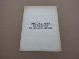 Schematic Diagram: (Rock-ola 430) 1965