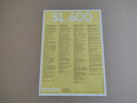 Flyer: Wurlitzer SL600 (1986)