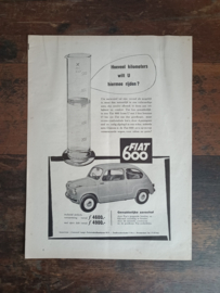 Reclame: Fiat 600 (1962) 29 x 21 cm