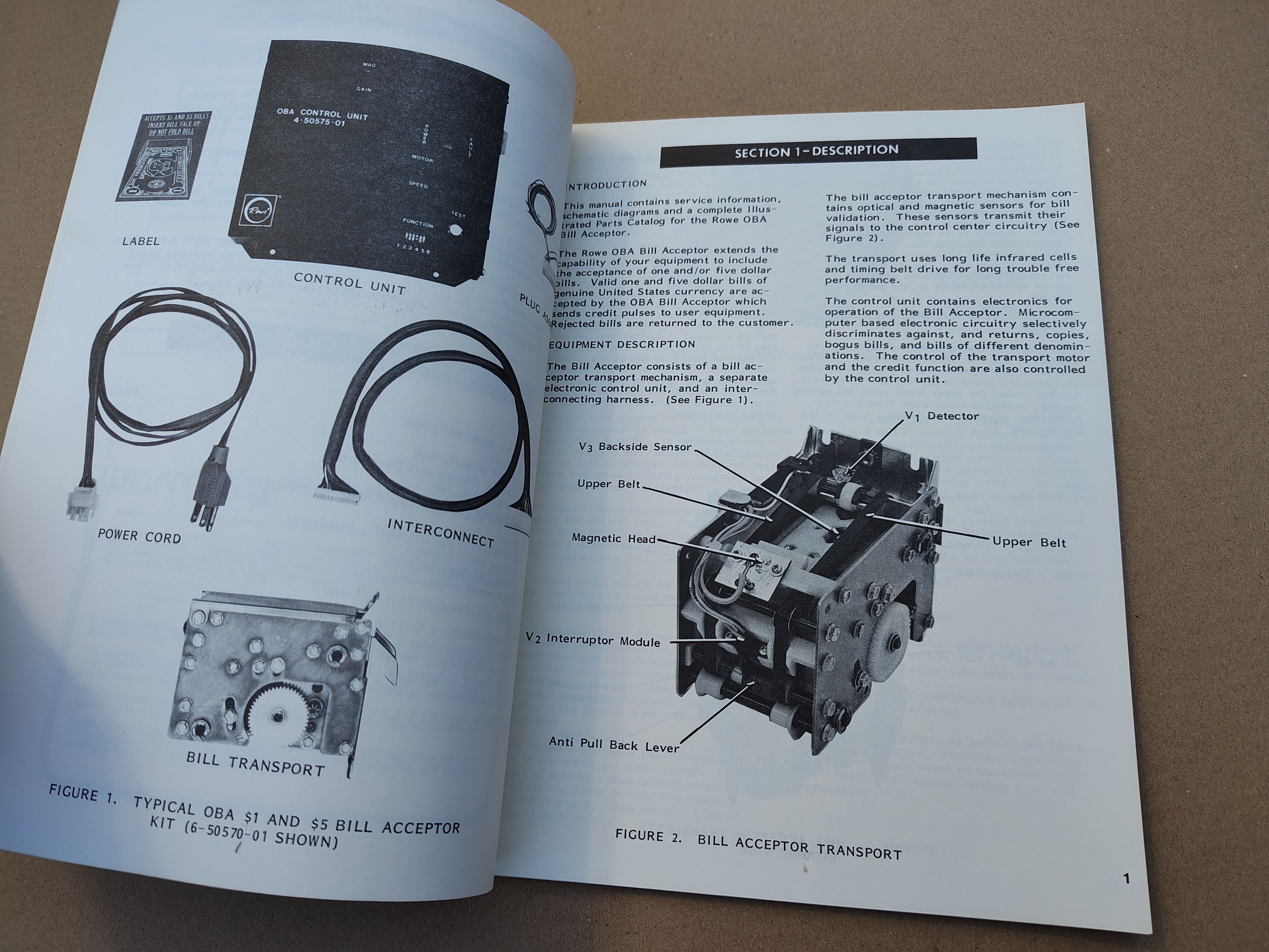 Manual: Dollar Bill Acceptor/ OBA 1 And 5  (Rowe-AMi Div)