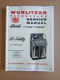 Service Manual: (Wurlitzer 1700) 1957 NEW !!! REPRO !!!