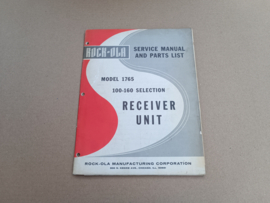 Service Manual & Parts List Rock-ola (model 1765) Receiver Unit