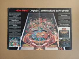 Flyer/ Folder: Williams High Speed (1985) Flipperkast