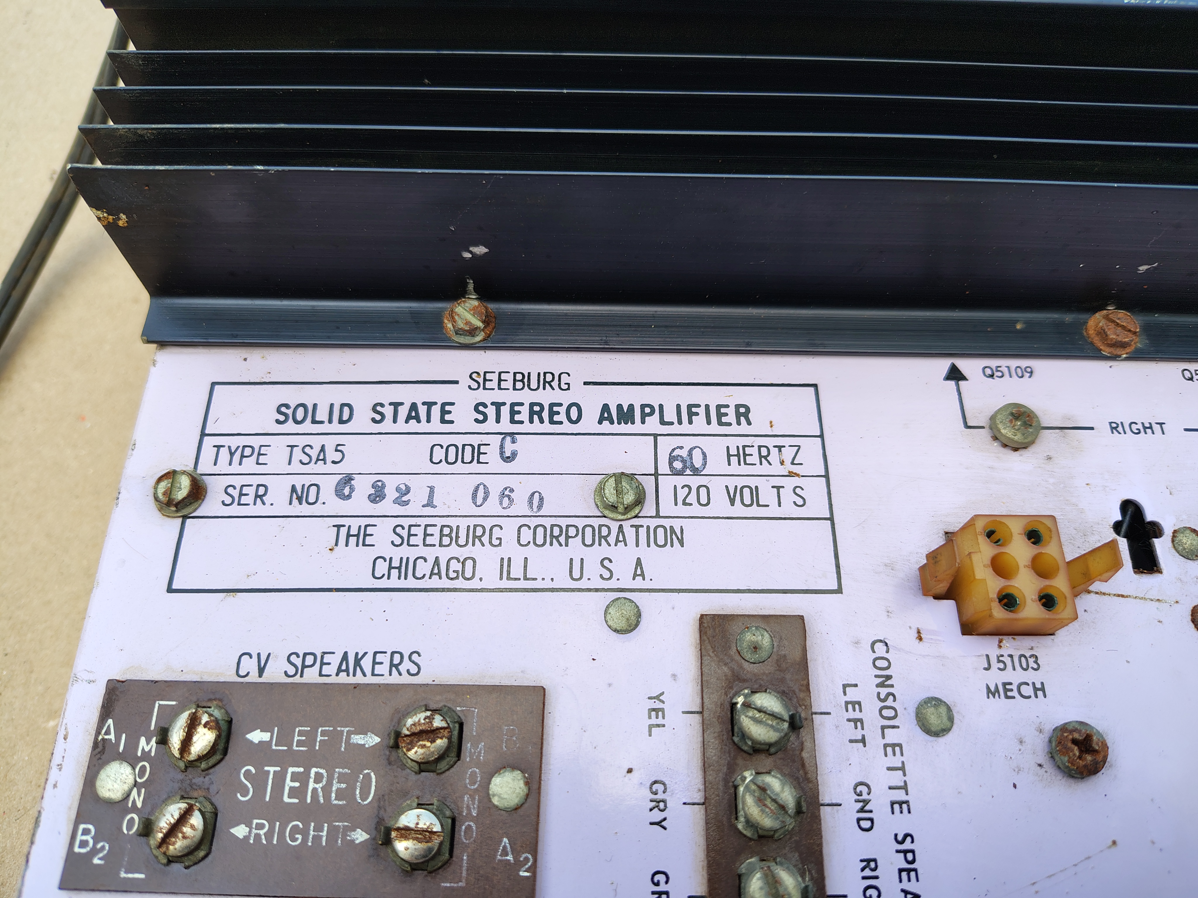 Versterker/ TSA5/ 117V (Seeburg Showcase)