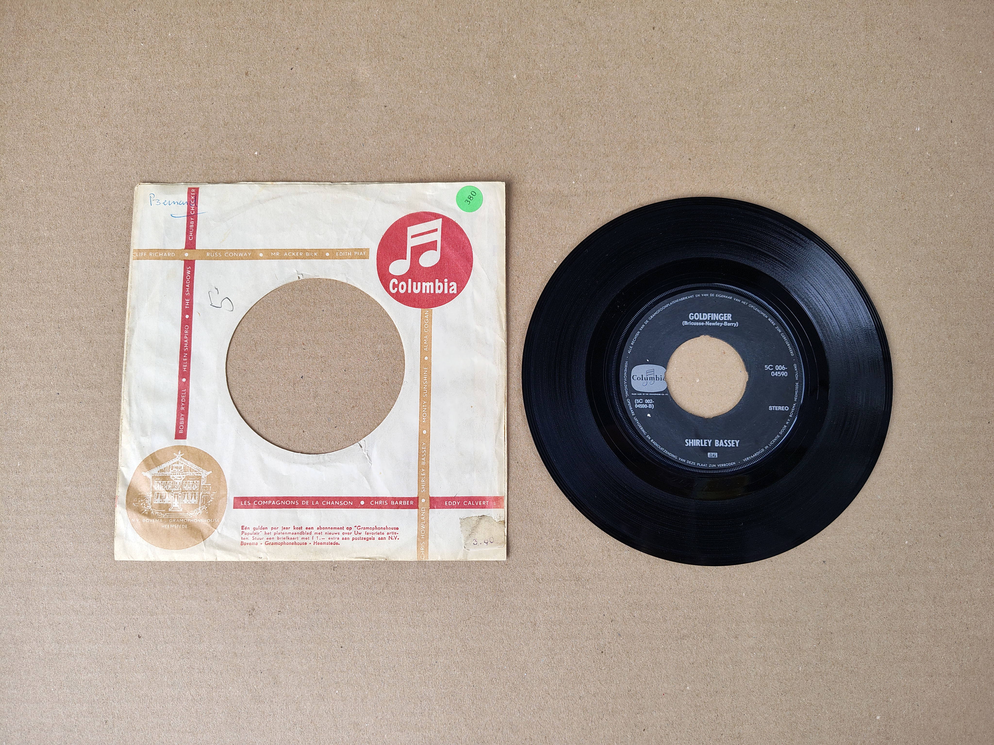 7" Single: Shirley Bassey - Goldfinger (1964)