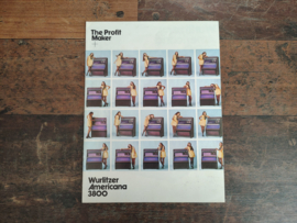 Flyer/ Folder: Wurltizer Americana/ 3800 (1974) jukebox