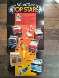 Flyer/ Folder: Wurlitzer Top Stars (1973) jukebox