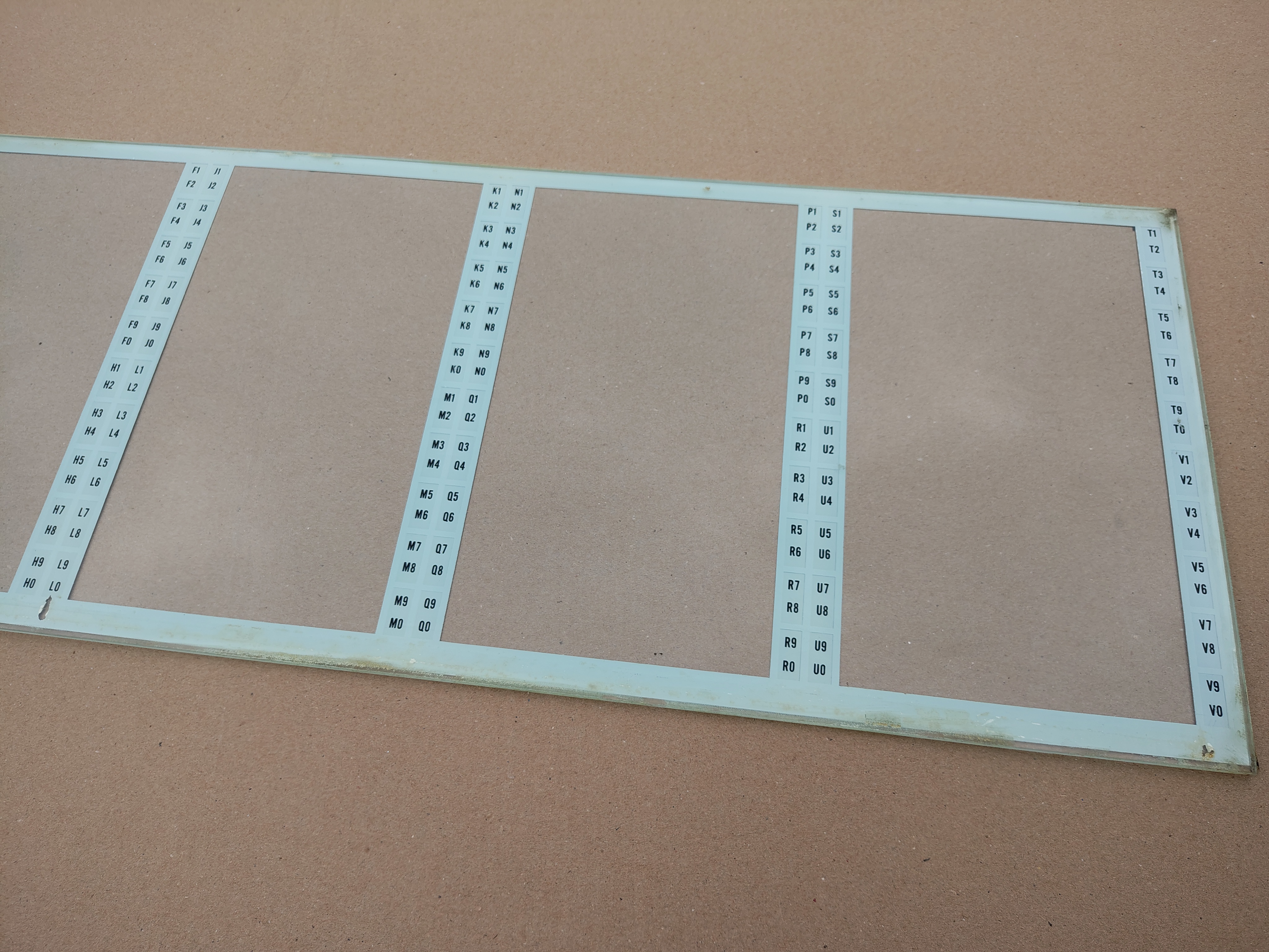 Program Holder/ Glass (Wurlitzer 3500/ Zodiac)