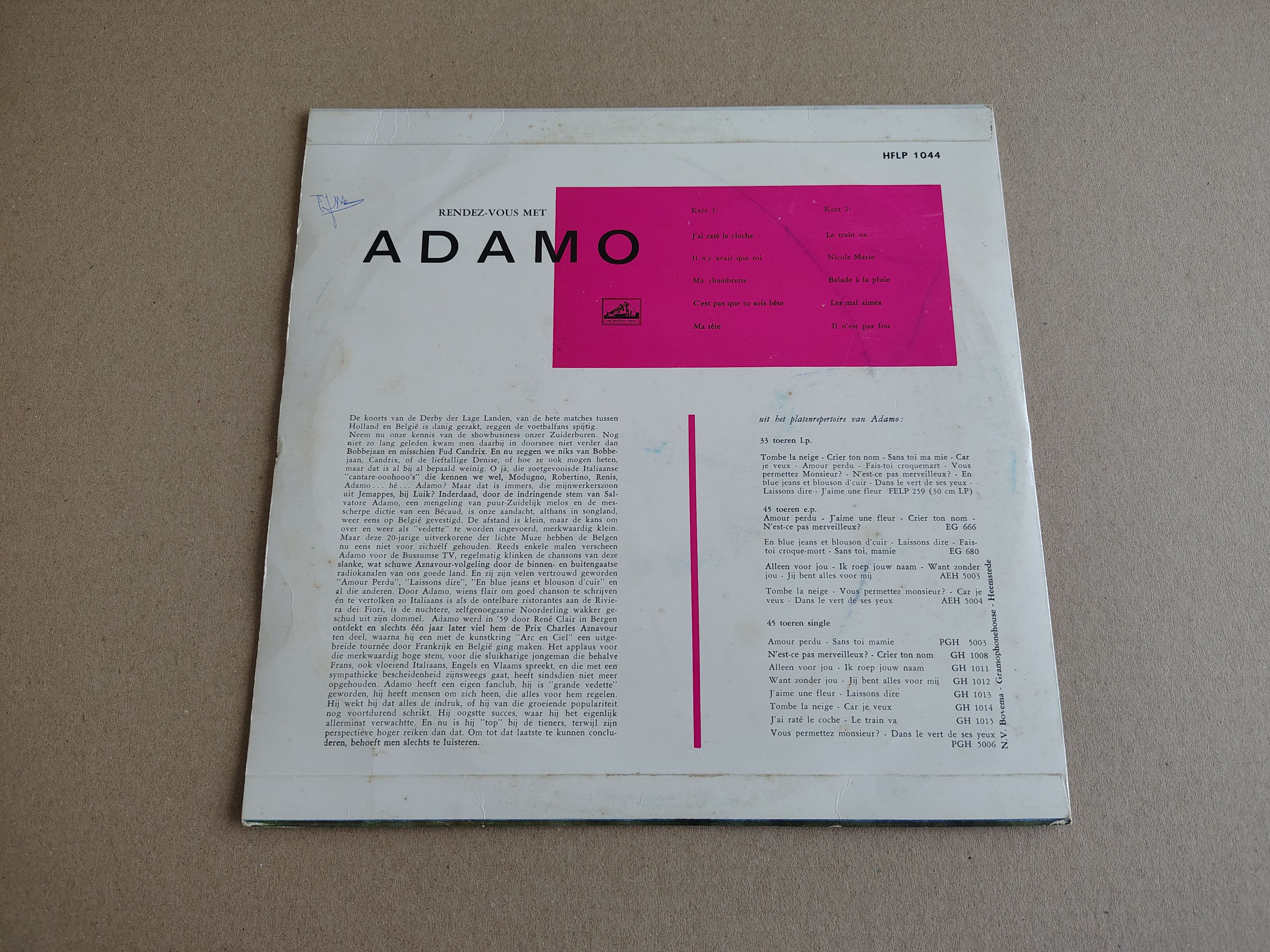 Vinyl LP: Adamo - Rendez - Vous (1965)