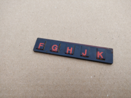 Plastic Letter Inlay/ " F - K "/ Push Button Panel (Wurltizer Lyric FL) 1970