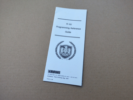 Programming Reference Guide (Rowe-AMi/ R-92)