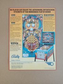 Flyer: Bally Mystic (1980) Flipperkast
