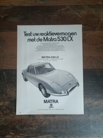 Reclame: Matra 530LX (1972) 29 x 21 cm