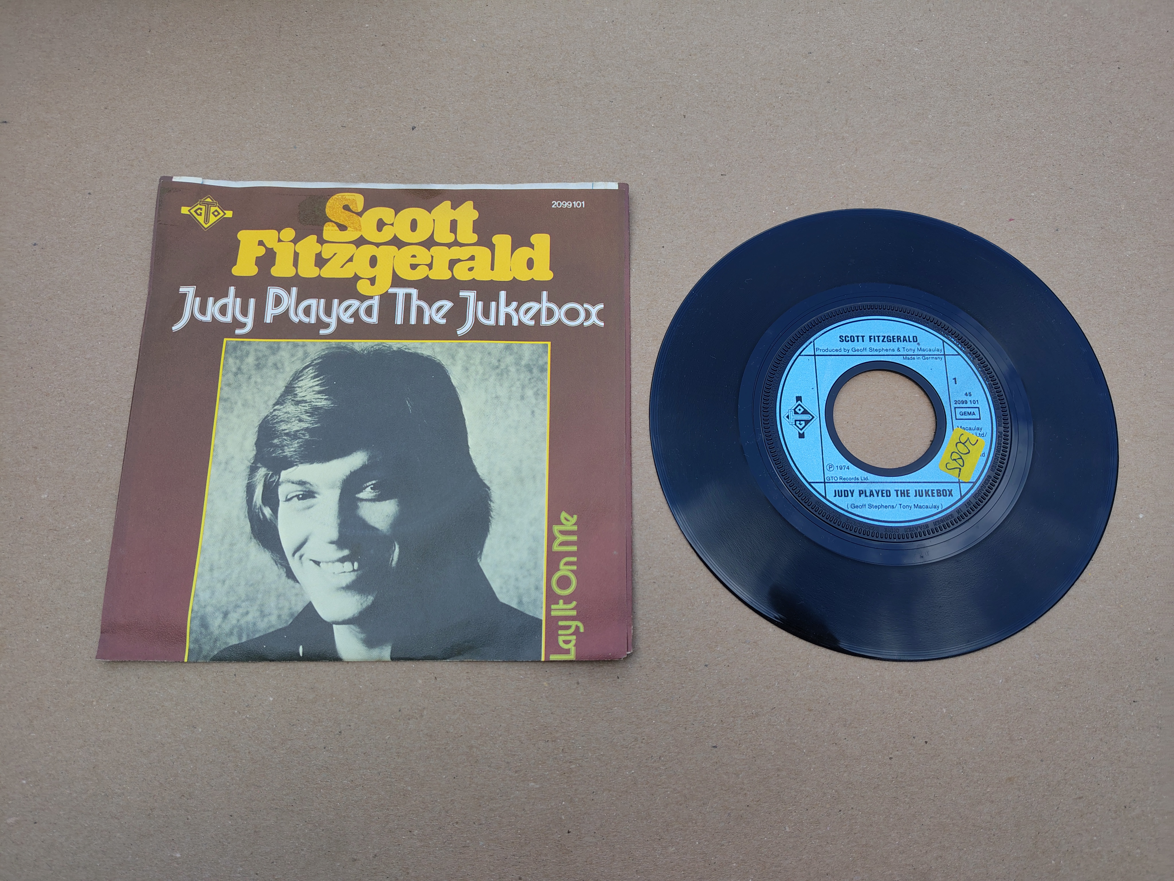 7" Single: Scott Fitzgerald - Judy Played The Jukebox (1971)