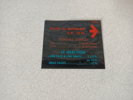 Dispay Card Pricing Plastic  (Seeburg LS3) Belgie