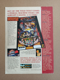 Flyer: Data East Maverick (1994) Flipperkast