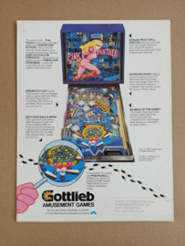 Flyer:  Gottlieb Pink Panther (1980) Flipperkast