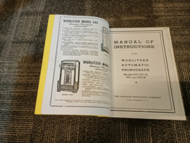 Service And Parts Manual (Wurlitzer 500/600) 1938