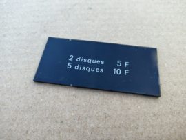 Pricing Plastic/ Belgium (Wurltizer Lyric FL) 1970