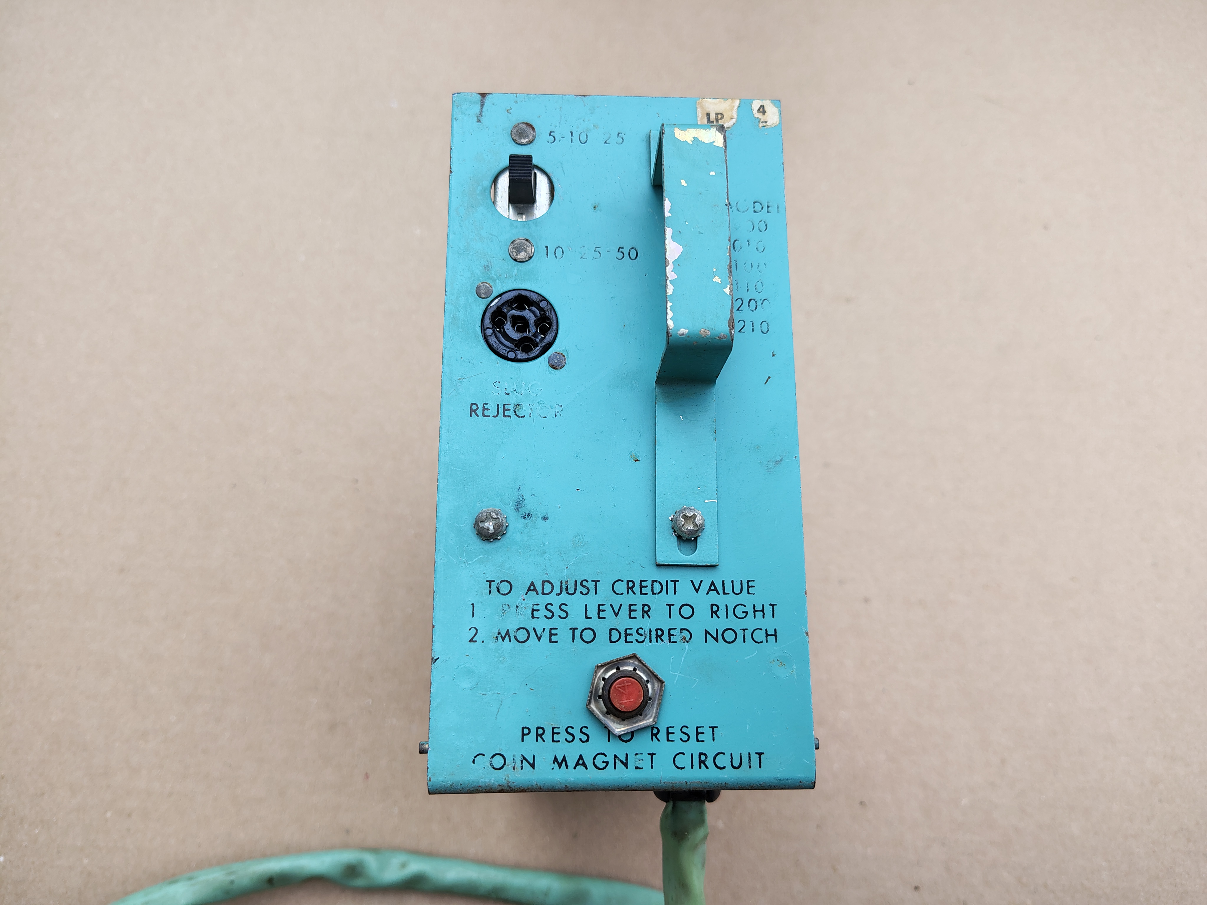 Credit Unit (Wurlitzer 3000/ 3100/ 3200)