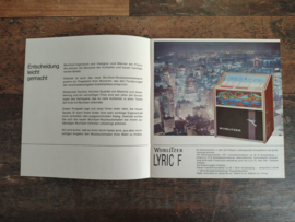 Flyer/ Folder: Wurlitzer Lyric (1967) jukebox