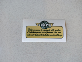 Sticker (Cobra) Wurlitzer 2150) New !!