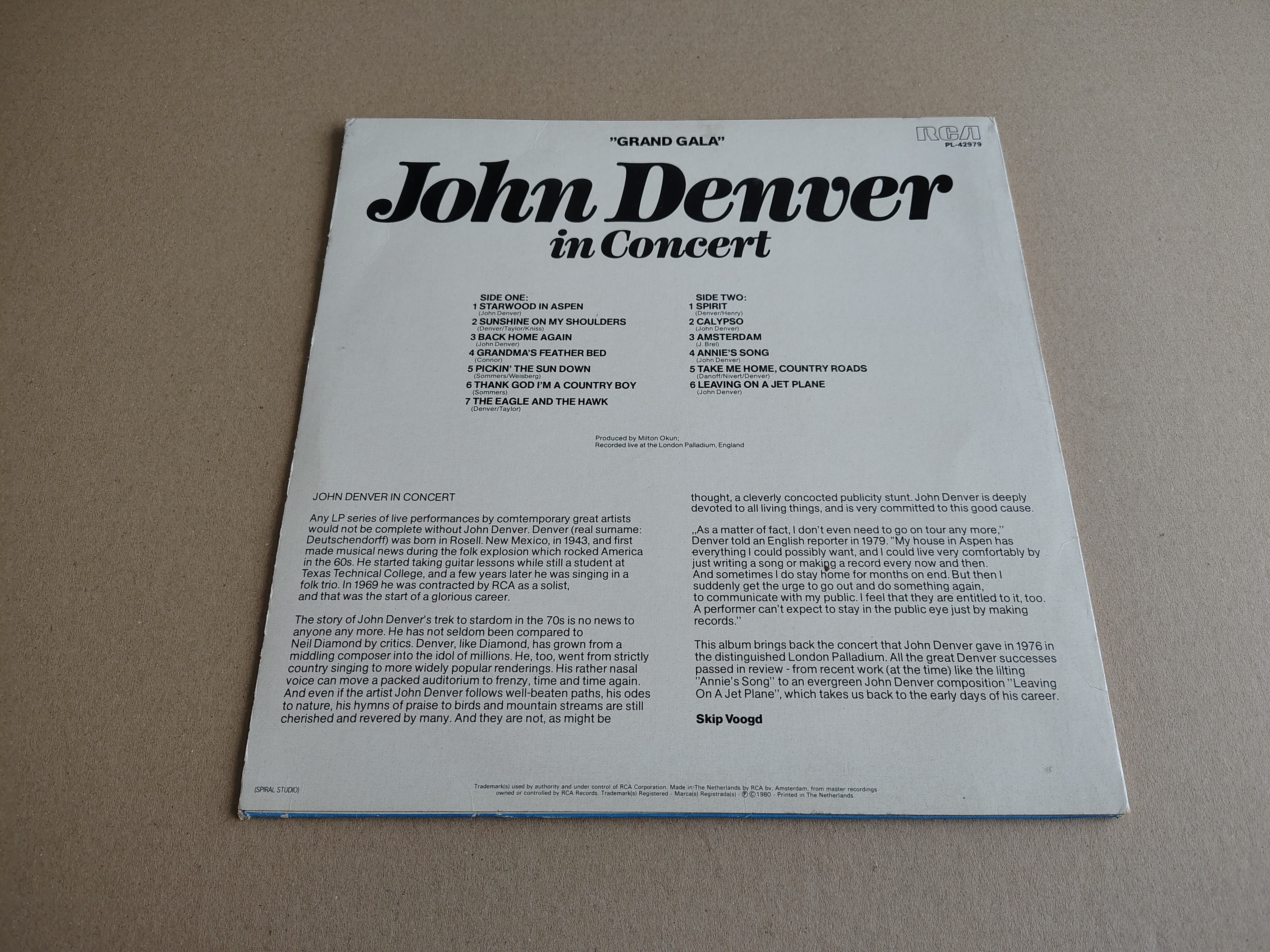 Vinyl LP: John Denver - In Concert/ Grand Gala (1980)