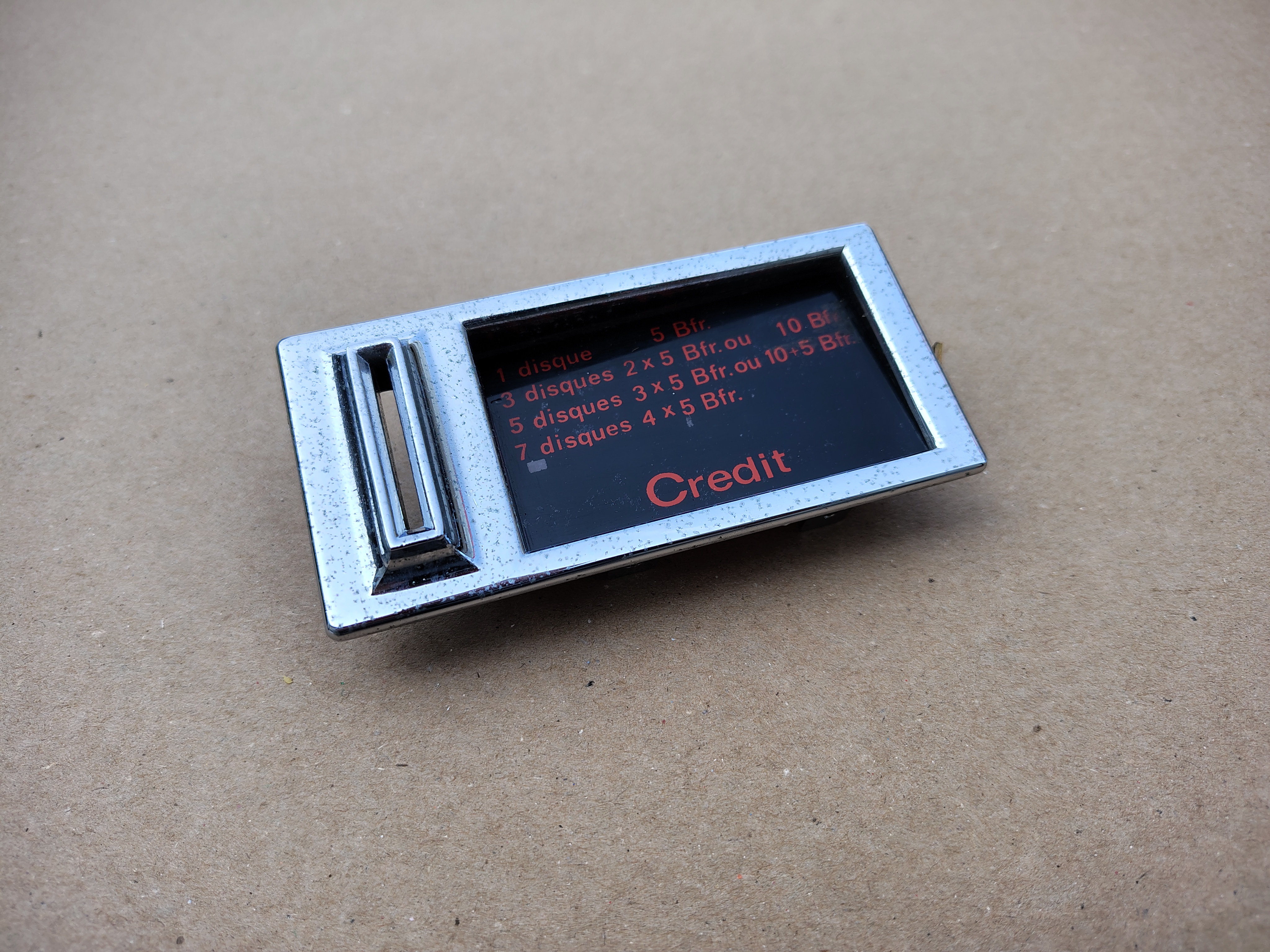 Coin Casting + Pricing Card (Wurlitzer Niagara 2) France