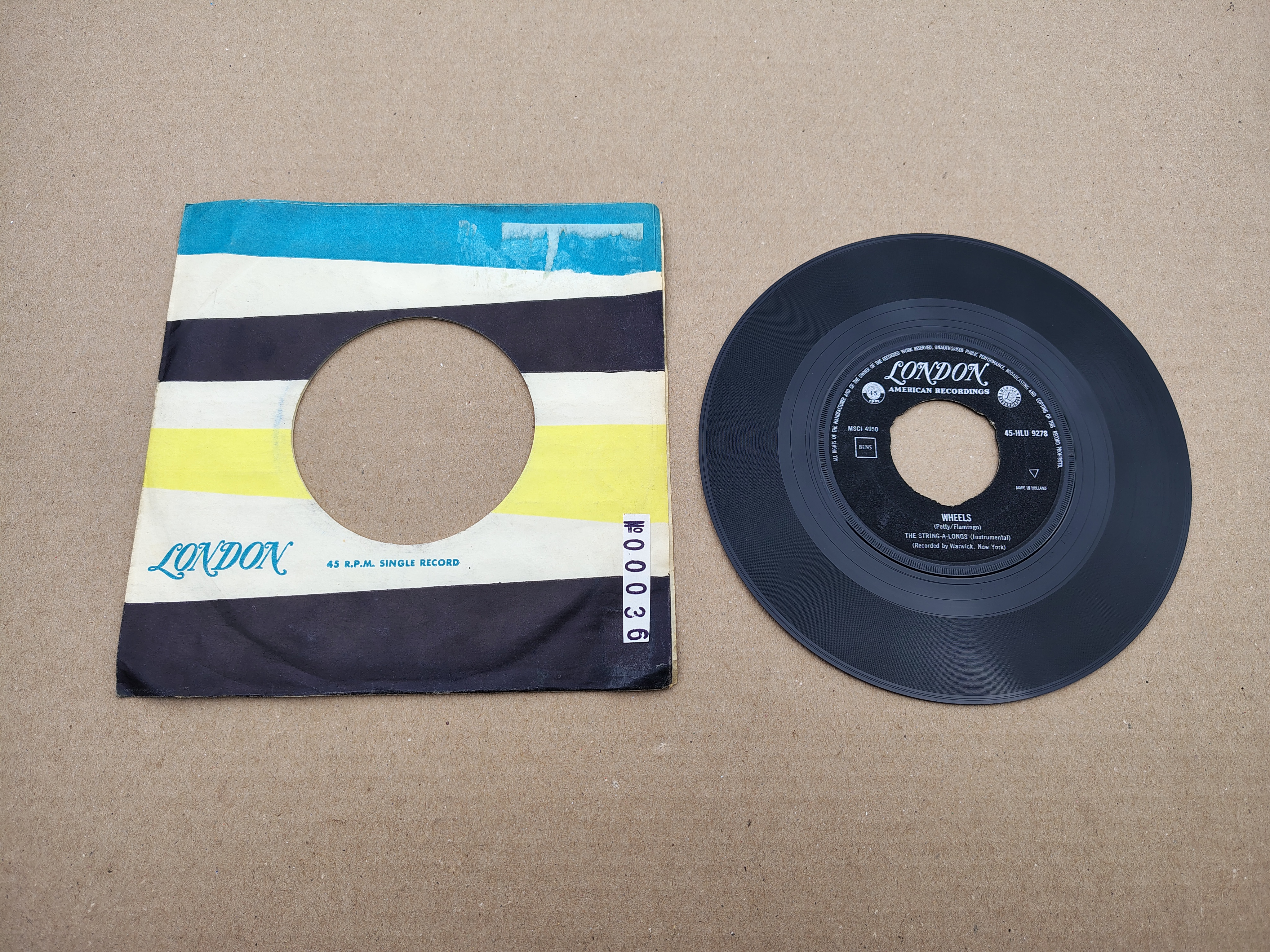 7" Single: The String-A-Longs - Wheels (1960)