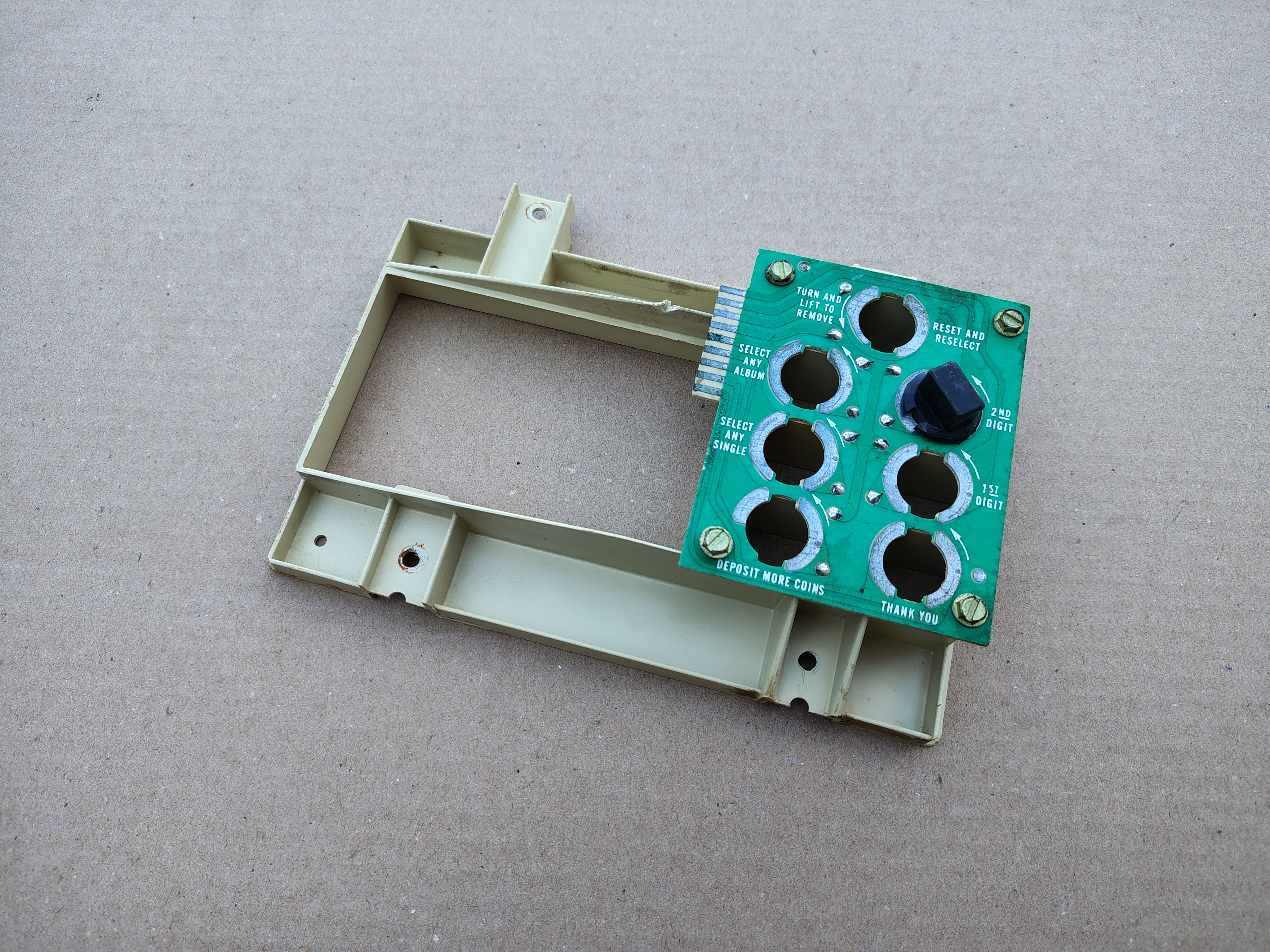 Pricing Frame/ Plastic + Lamp Board (Seeburg Entertainer/ ESTD2)