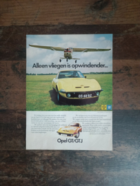Reclame: Opel GT (1971) 29 x 21 cm