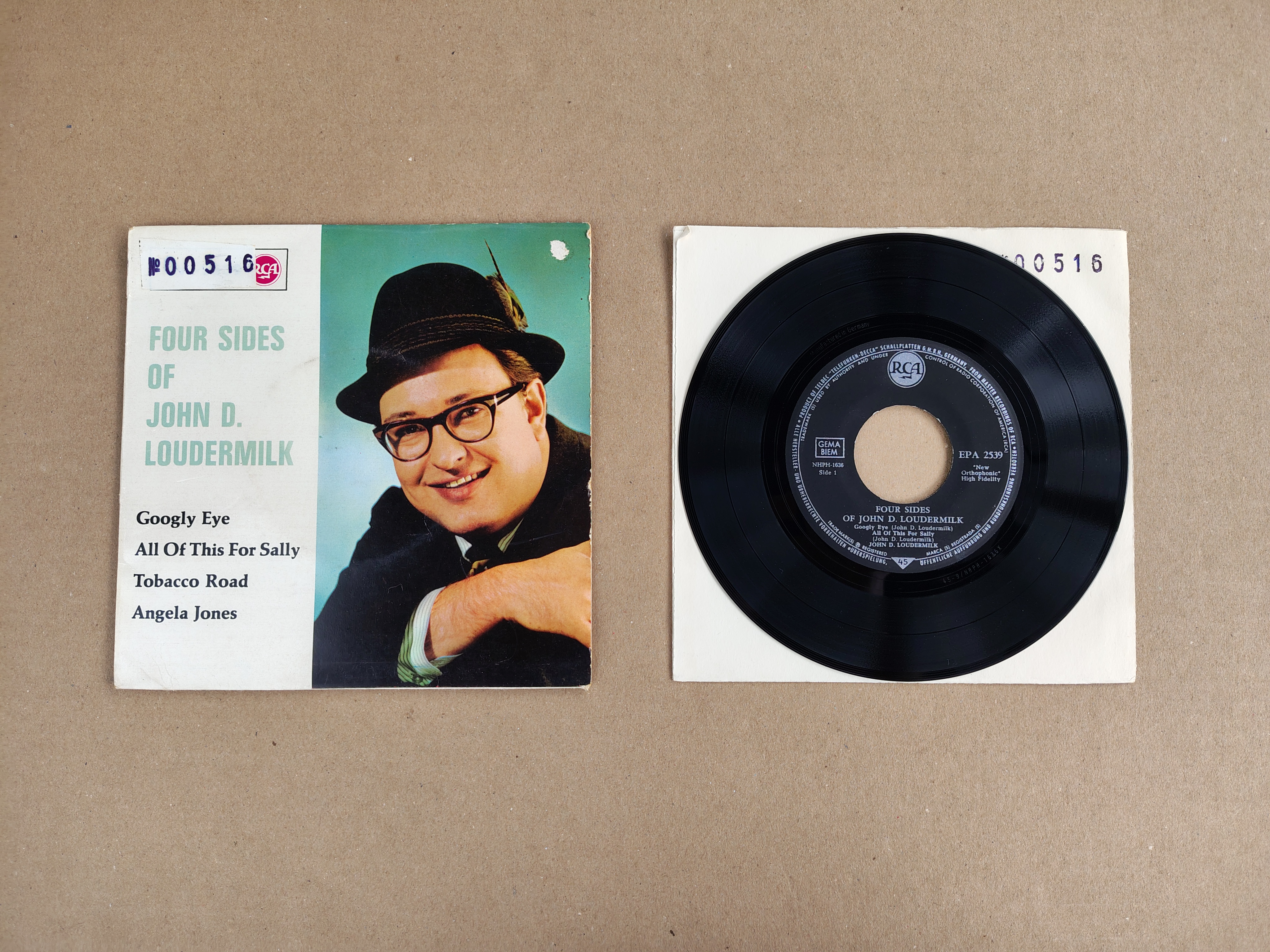 7" Single EP: Four Sides Of John D. Loudermilk (1962)