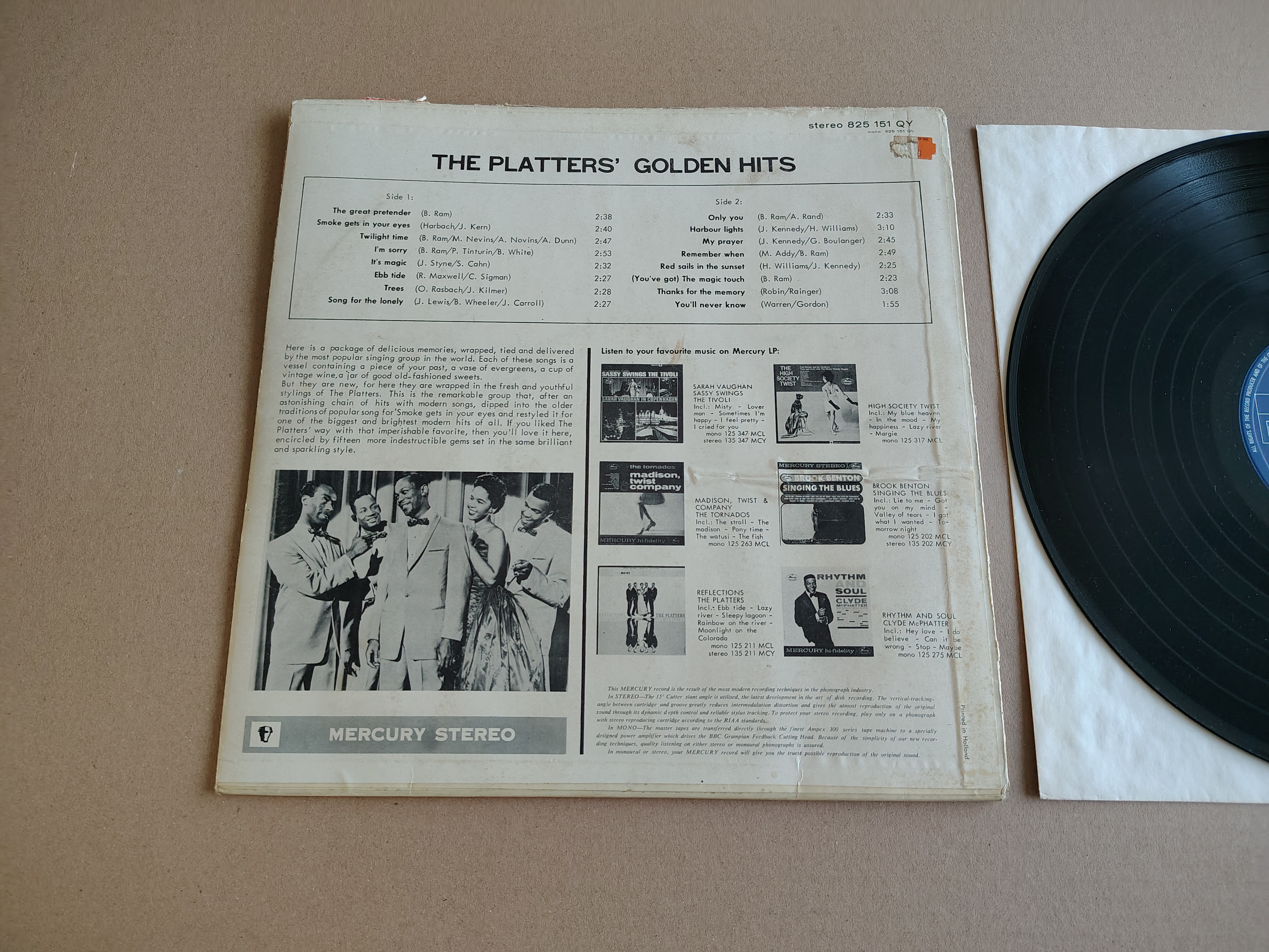 Vinyl LP: The Platters - Golden Hits (1977)