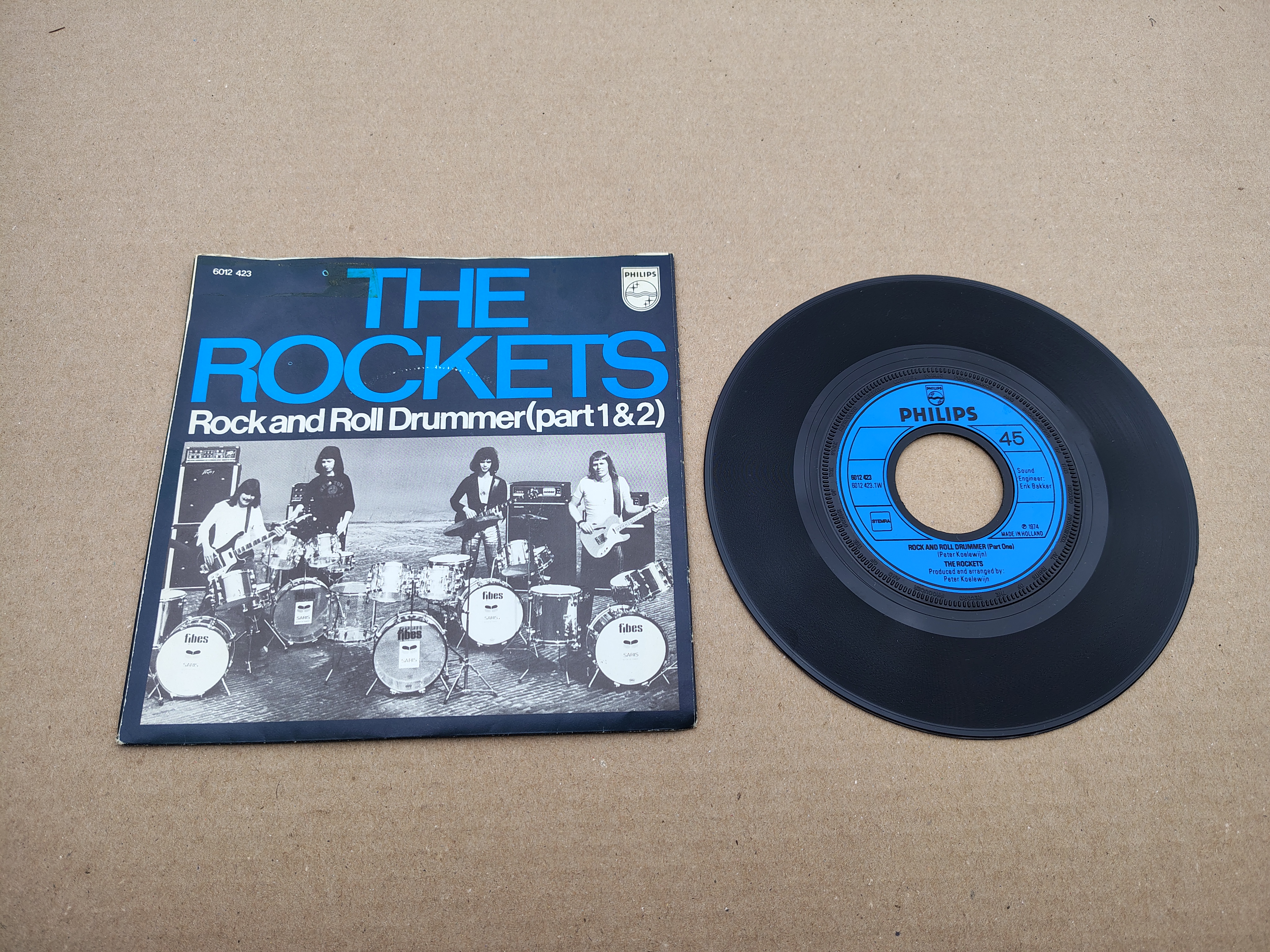 7" Single: The Rockets - Rock And Roll Drummer/ Part 1 &2 (1974)