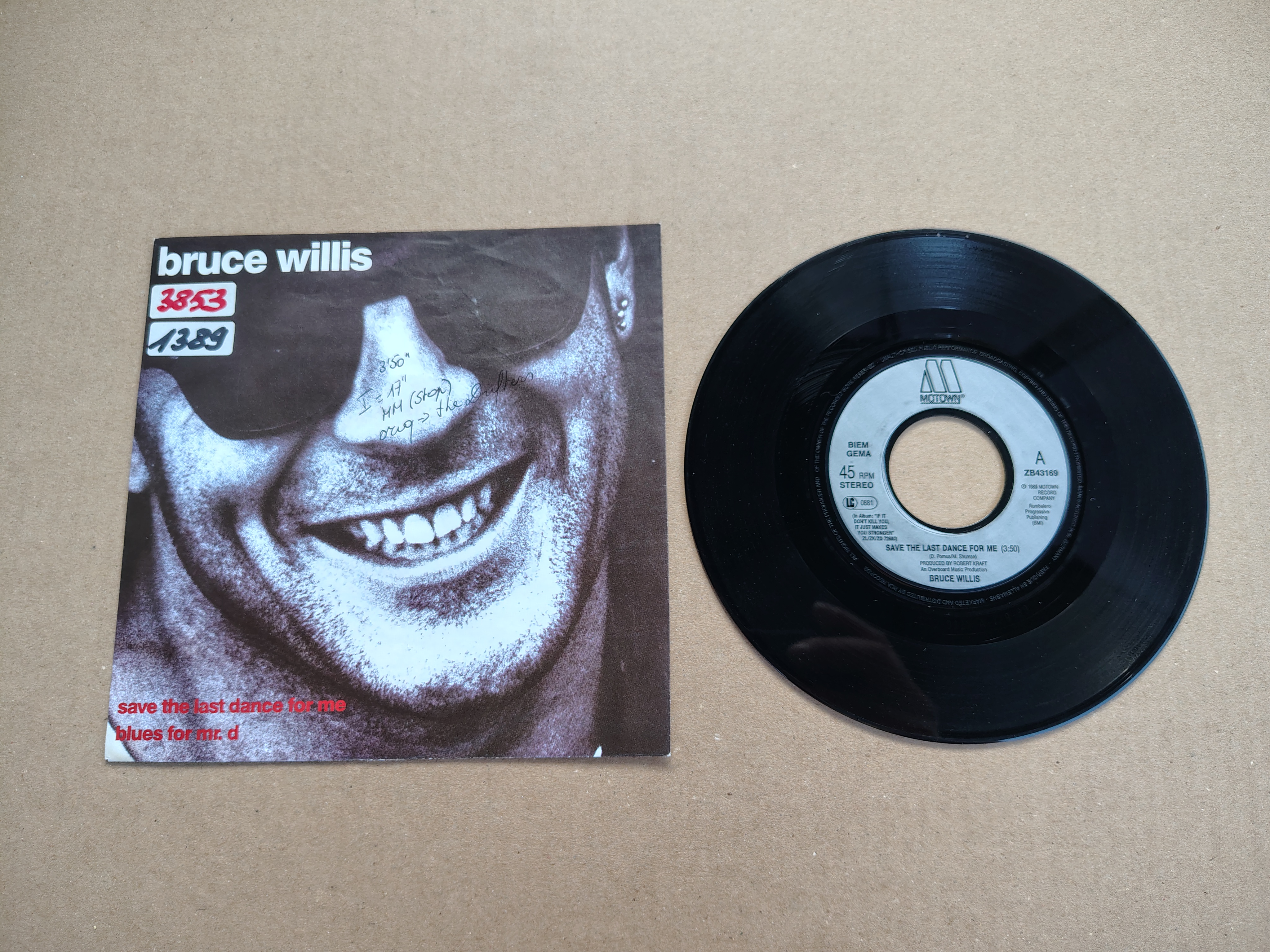 7" Single: Bruce Willis - Save The Last Dance For Me (1989)