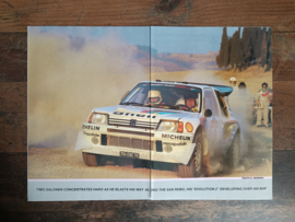 Reclame Poster: Peugeot 205 / Turbo (1984) 29 x 42 cm