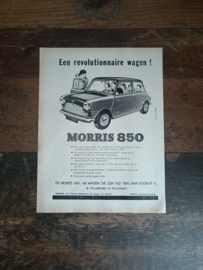 Reclame: Morris 850/ Mini Cooper (1963) 29 x 21 cm