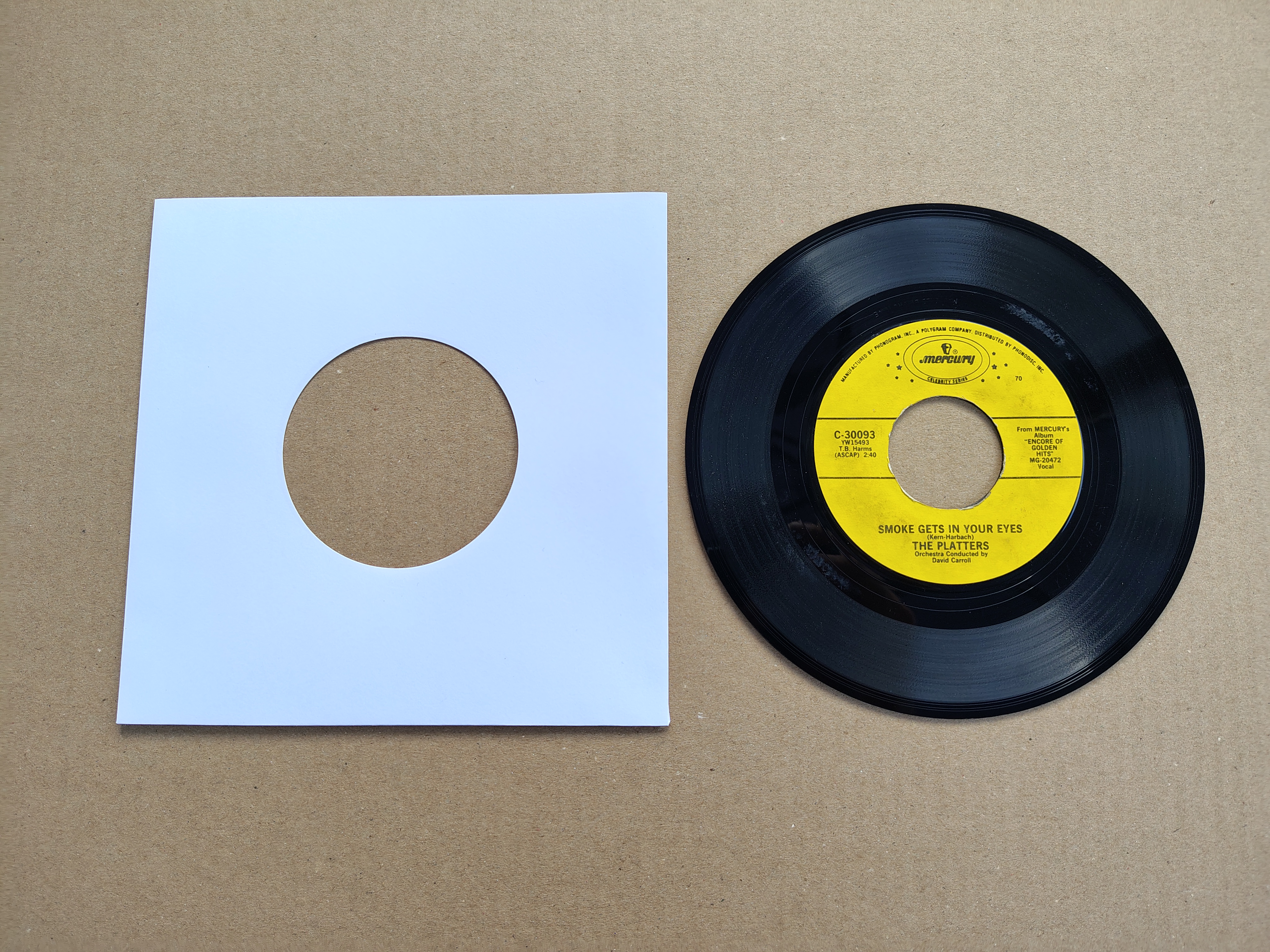 7" Single: The Platters - Smoke Gets In Your Eyes (1958) USA