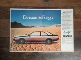 Reclame: Renault Fuego (1985) 29 x 42 cm