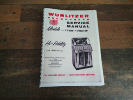 Service Manual: (Wurlitzer 1700) 1954/ NEW !!! REPRO !!!
