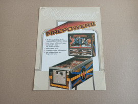 Flyer: Williams Firepower II (1983) Flipperkast