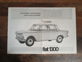 Reclame Poster: Fiat 1300 (1962) 29 x 42 cm