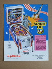 Flyer:  Gottlieb Spirit Of 76 (1975) Flipperkast