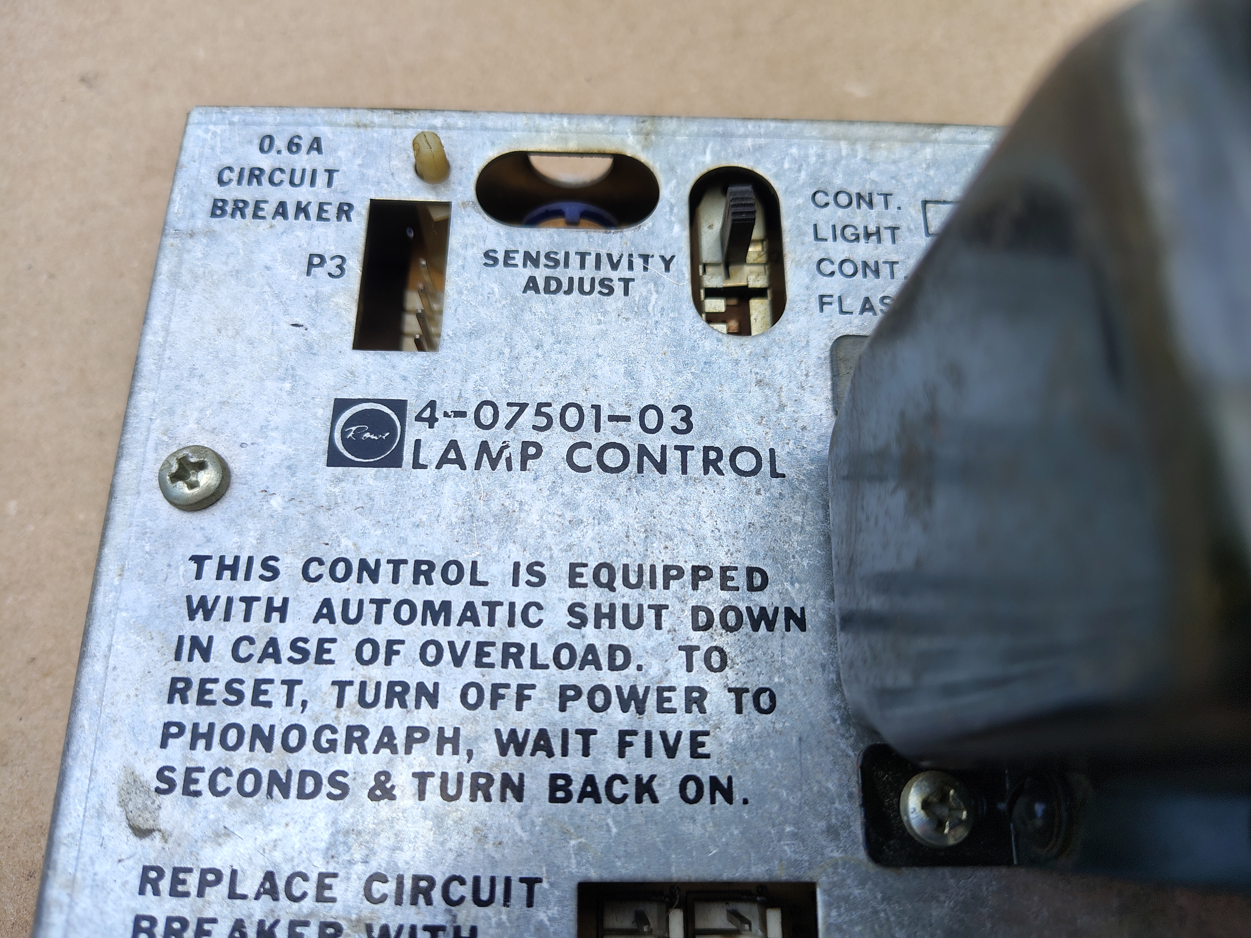 Lamp Control Unit/ 4-07501-03 (Rowe-AMi R- Series)
