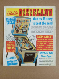 Flyer: Bally Dixiland (1968) Flipperkast