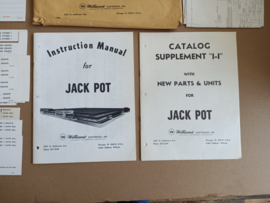 Instruction Manual: William Jack Pot (1971) pinball