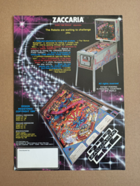 Flyer: Zaccaria Robot (1985) Flipperkast