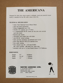 Flyer: Sound Leisure /The Americana (1989) jukebox