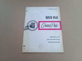 Parts List (Rock-Ola 425 Grand Prix)