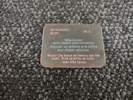 Pricing Plastic/ Belgium (Wurlitzer Americana III/ 3300)